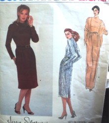2330 JERRY SILVERMAN KNIT LS DRESS LENGTHS,SCARF PATTERN 12